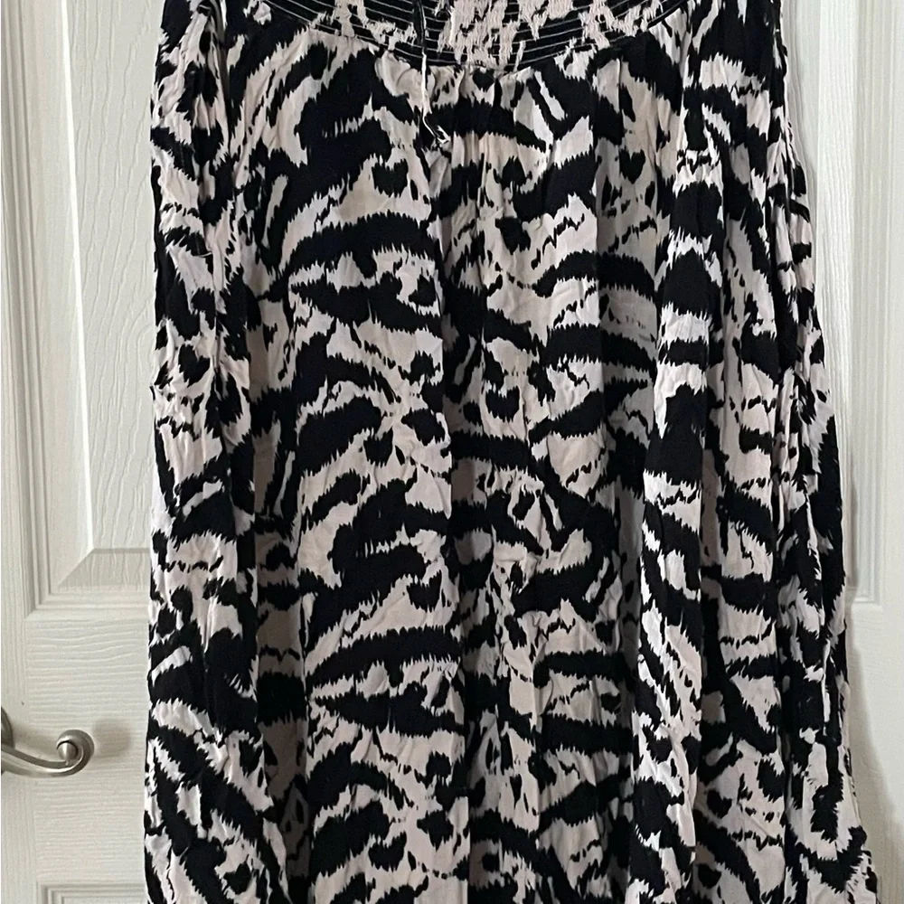Old Navy Black and White High Low Halter Dress XL - Picture 5 of 6